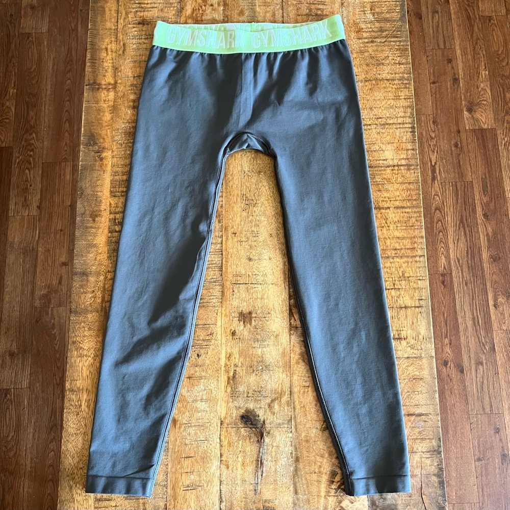 Gymshark Womens M Fit Seamless Legging Banded Gym Charcoal Gray Pant Athletic
